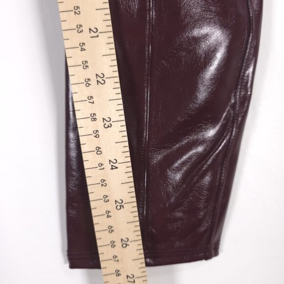 NWT SPANX Women’s Faux Patent Leather Liquid Gloss LEGGINGS 20301R Ruby MEDIUM - Picture 11 of 16